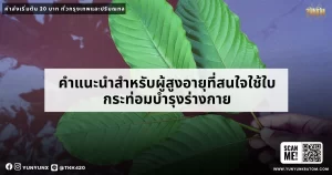 คำแนะนำสำหรับผู้สูงอายุที่สนใจใช้ใบกระท่อมบำรุงร่างกาย